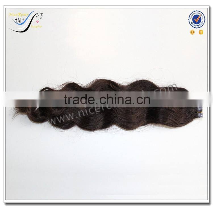 Wholesale top quality 100% brazilian virgin human hair tape hair extensions