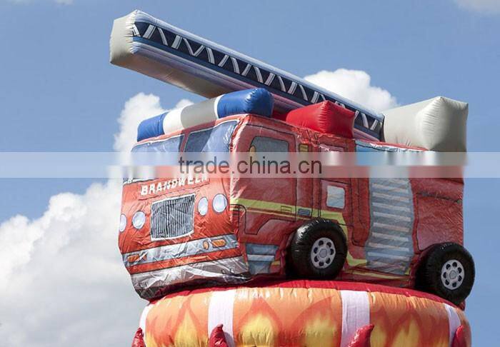 Hot sale inflatable rock climbing wall climbing tower fire truck inflatable climbing wall
