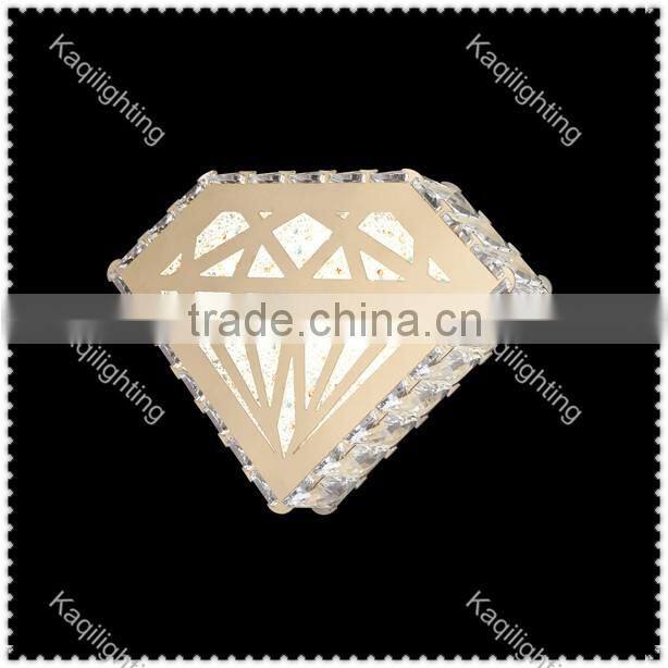 Modern simple GOLD crystal wall lamp warm Color bedroom lamp