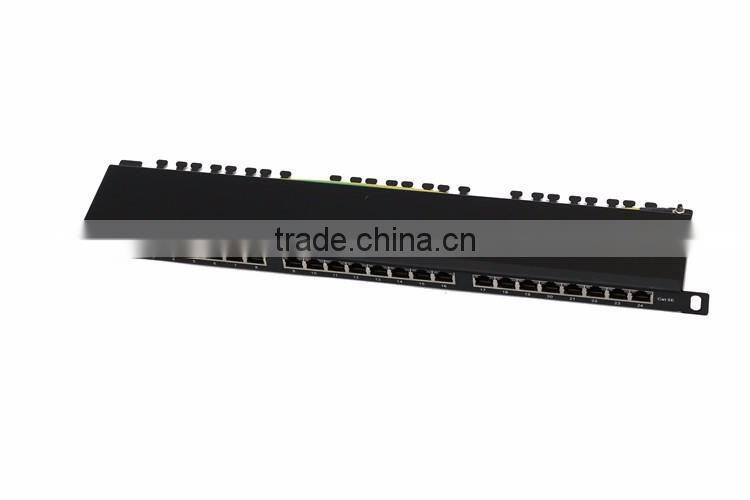 24 port cat5e patch panel, FTP rack mount patch panel, patch panel network