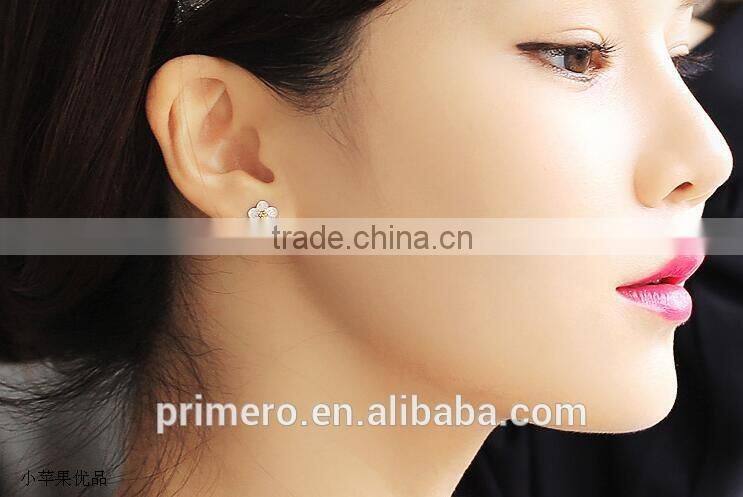 New Fashion 925 Sterling Silver Flower Stud Earrings For Women Jewelry