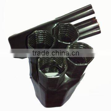 4 Way black polyolefin materail heat shrinkable cable breakout boot for wires
