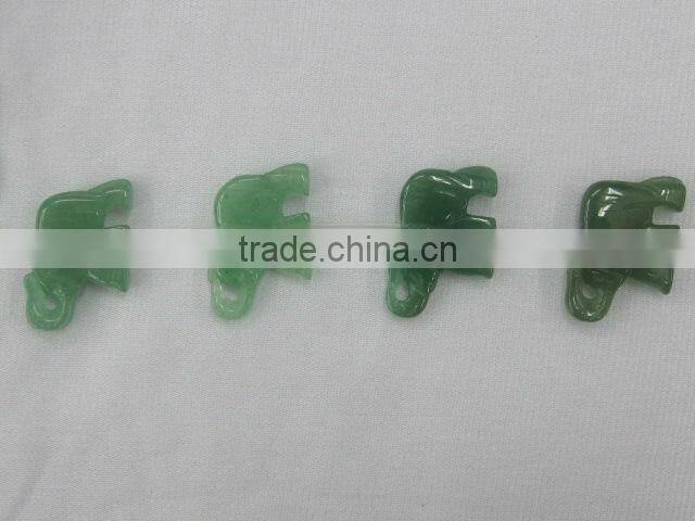 Green Aventurine carved elephant
