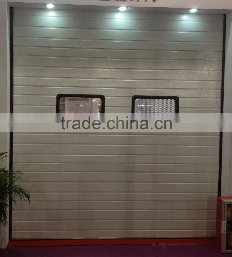 WHITE color overhead garage door with window Automatic Remote Controlled overhead garage door opener Galvanized steel /Aluminum