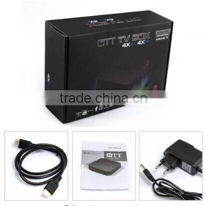 MXQ Amlogic S805 XBMC Media Player Quad Core Android 4.4 Smart TV BOX H.265 1080p 1G 8G Media Android Box