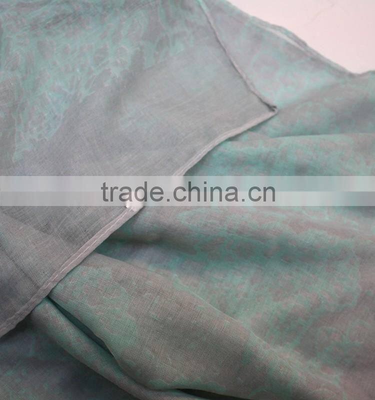 Spring scarf lady's 100 polyester scarf
