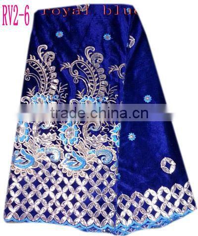 rv2-6 royal african velvet lace fabrics for dress
