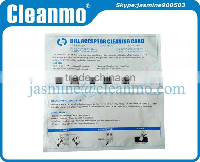 Compatible JCM Bill Validator/Acceptor Cleaning Cards