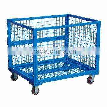 Stackable folding storage rack and galvanized steel Wire Storage Cage / Warehouse Cage