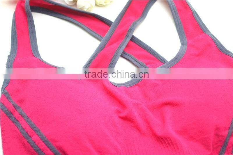 Sexy fitness women X shaped yoga sport bra underwear for ladies