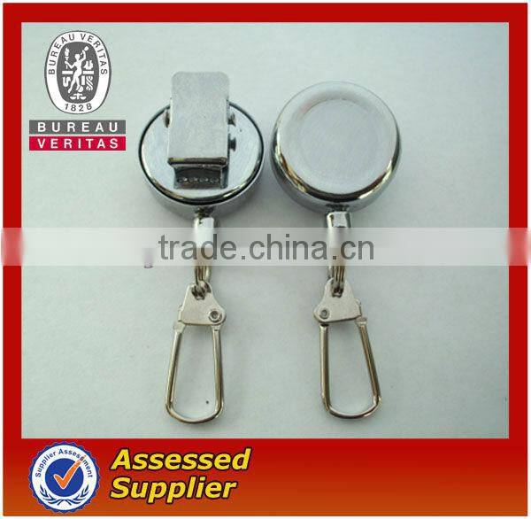 retractable ID badge reel holder with alligator clip
