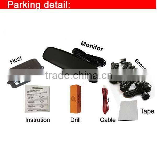 Car Mirror Parking Sensor with LCD Digital Display