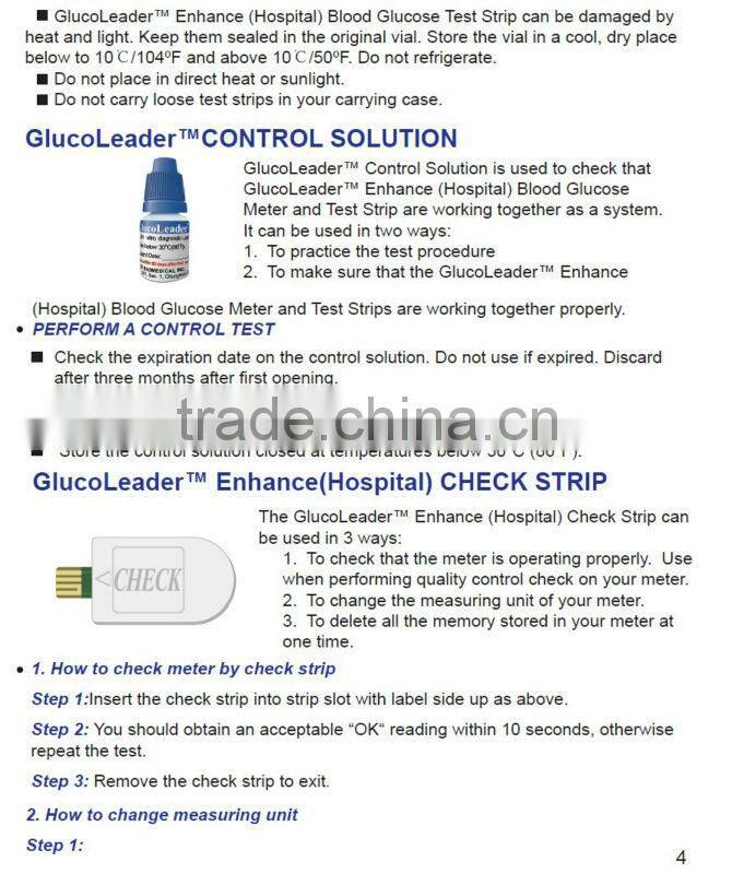 180 test memory with date and time and PC downloading FDA certificate new blood glucose meter Enhance Result in only 8 seconds