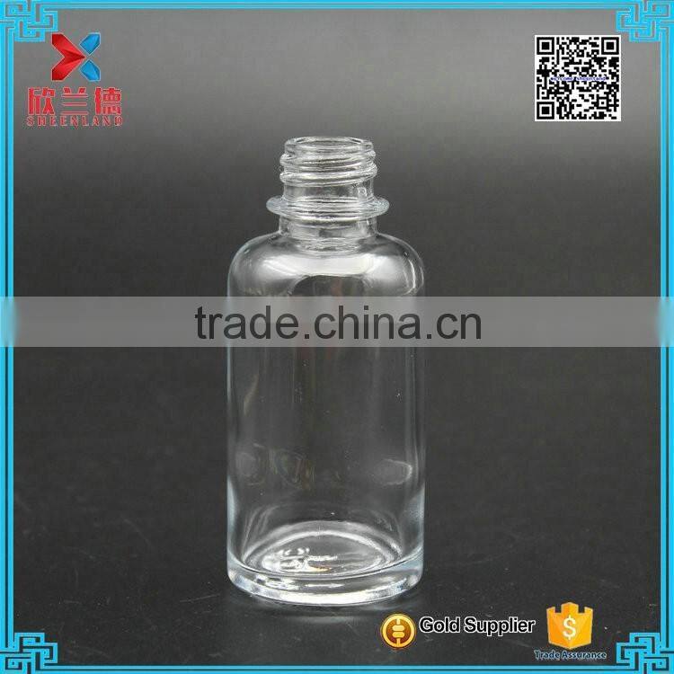35ml clear body lotion airless pump glass bottle