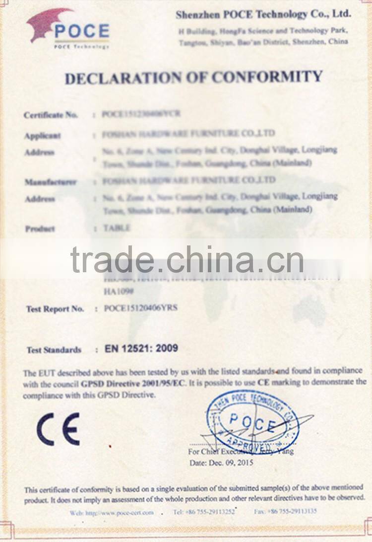 led golden frame half moon banquet table half round MDF white hotel dining table