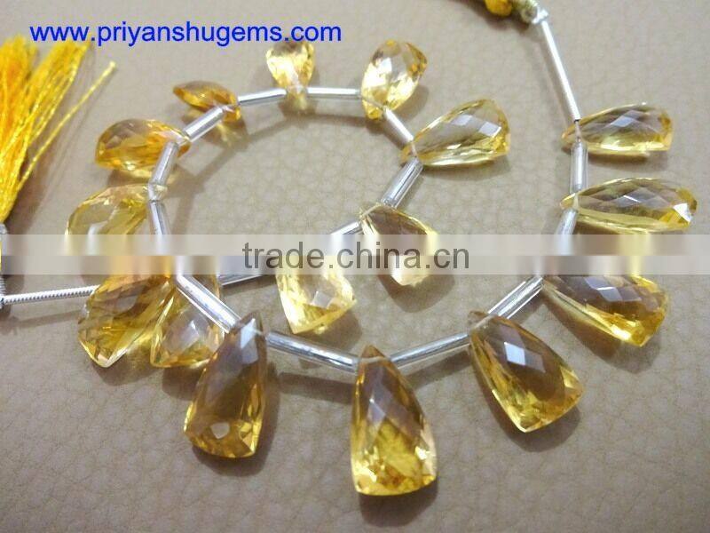 Citrine Faceted Elongated pyramid