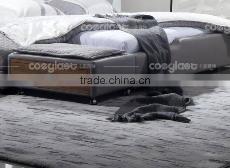 Wooden double bed designs with box