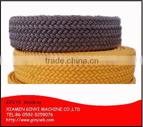 Wide Braided Elastic Stretch Belt