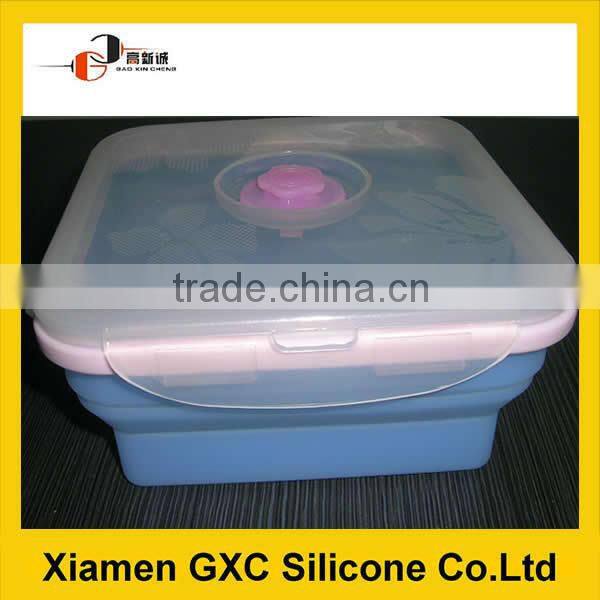 Foldable Silicone Packaging box for Keeping the food fresh