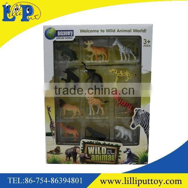 Funny wild aniaml antelope toy set with window box