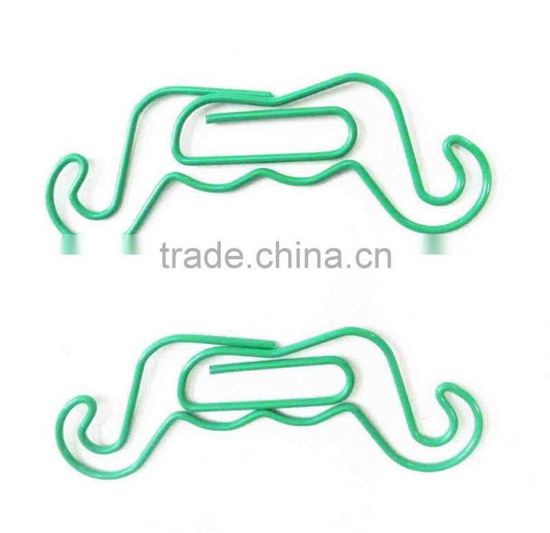 Fancy Colorful Cartoon Mustaches Paperclips Shaped Paperclips