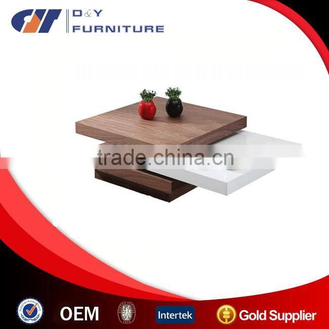 Contemporary Rotating White Gloss Coffee Table