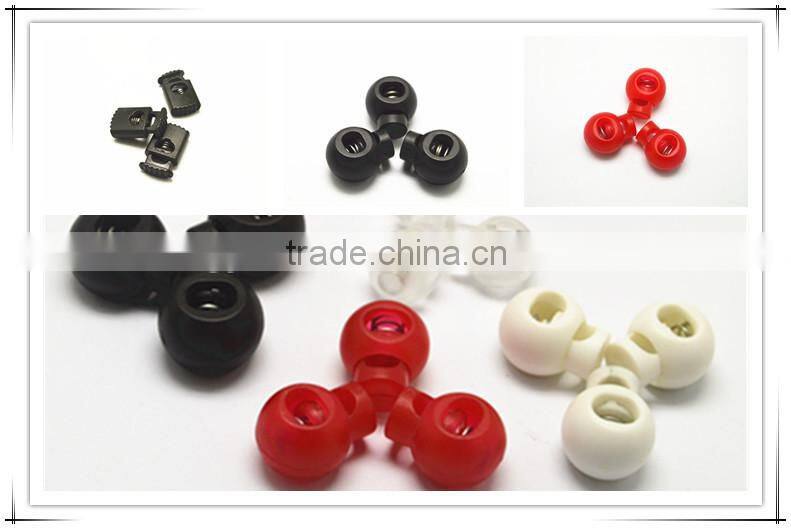 black cord stopper high end toggle for clothing and camping equipment fasten