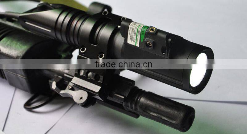 Tactical green Laser Sight and 1000 lumen led Cree Flash Light Combo for long gun