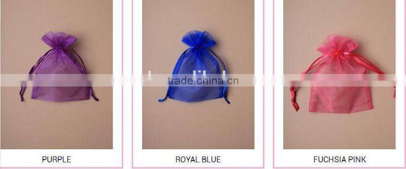 custom logo wholesale organza bags/pouch for Jewelry