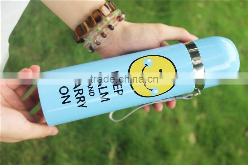 low MOQ OEM stainless steel water vacuum flask thermos mug with good quality 350ML/500ML