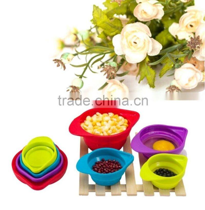 Silicone Collapsible Measuring Cups Set By Nature's Kitchen