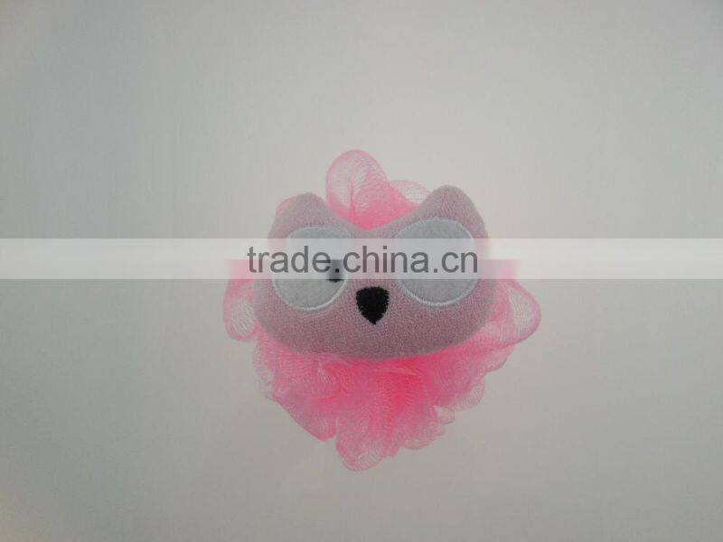 Cartoon mesh bath sponge shower puff mesh sponge exfoliating bath gloves SLS006-01