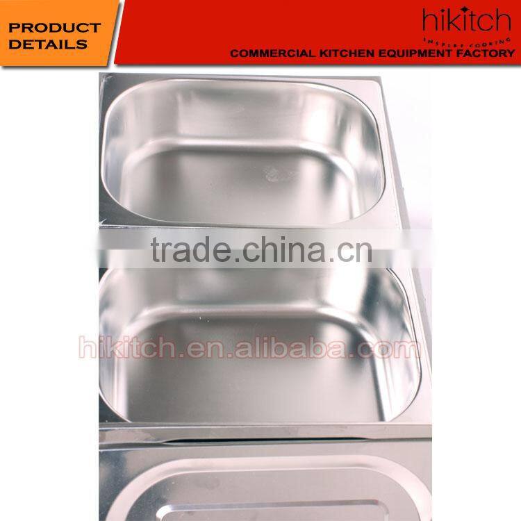 Commercial restaurant kitchen equipment table top 2KW 2 Pans electric bain marie food warmer