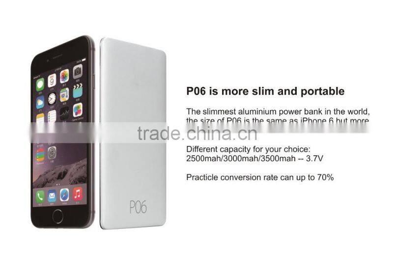 Forida Aluminium mini power bank slim power bank