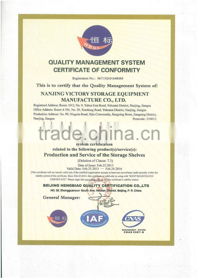 Industrial Used Racking /Manufacturer Wire Mesh Container For Nanjing Victory