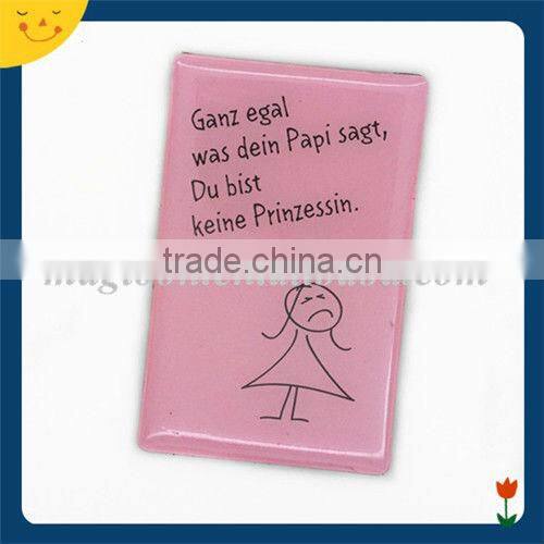 Custom beautiful Japanese woman rectangle epoxy fridge magnet