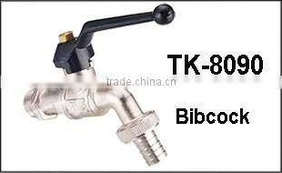 nature brass color lever iron handle polo wall mounted 1/2*3/4" basin sanwa copper ball brass tap/faucet/bibcock in yuhuan china