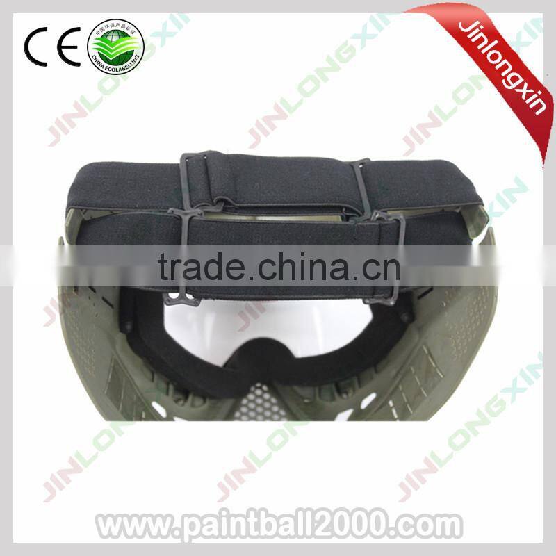Tactical Protective Safety Anti Fog Paintball Mask with Double Elastic Strap