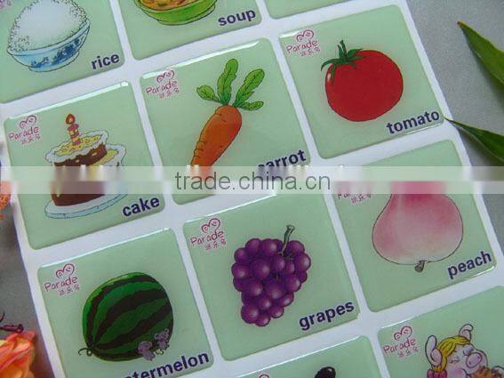 DIY product Eco-friendly non-toxic custom crystal clear epoxy sticker