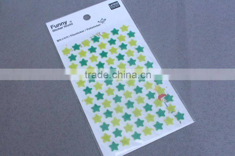 Cheap wholesale funny kids felt sticker/New design hot sale for kids felt sticker