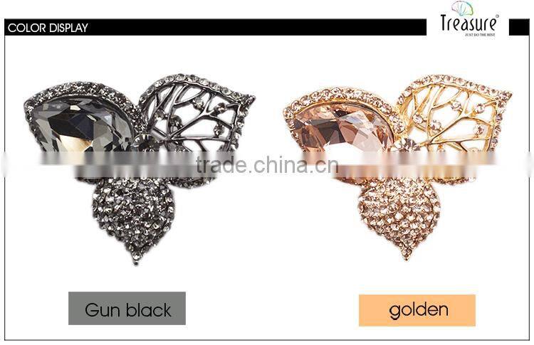 Brand Treasure clover shape brooch yiwu hot new products fashion diamond rhinestone clover shape brooch