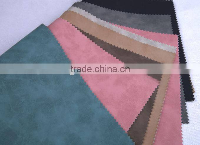 Colorful yangbuck pu leather for pu leather shoes
