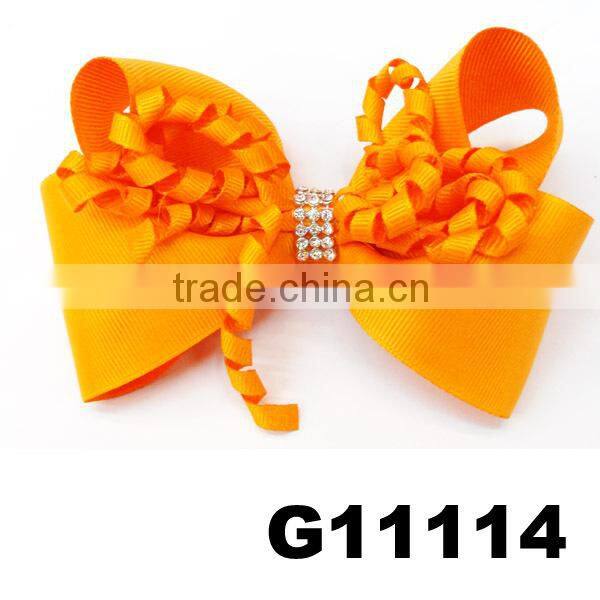 fashion big dot fabric hair ribbon bows with metal button