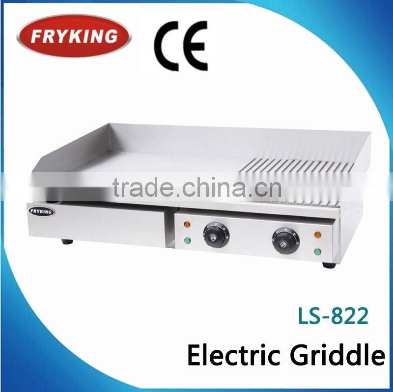 Stainless Steel & Cast Iron Electric Griddle