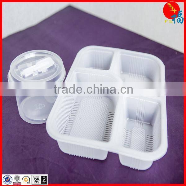 White plastic PP food container