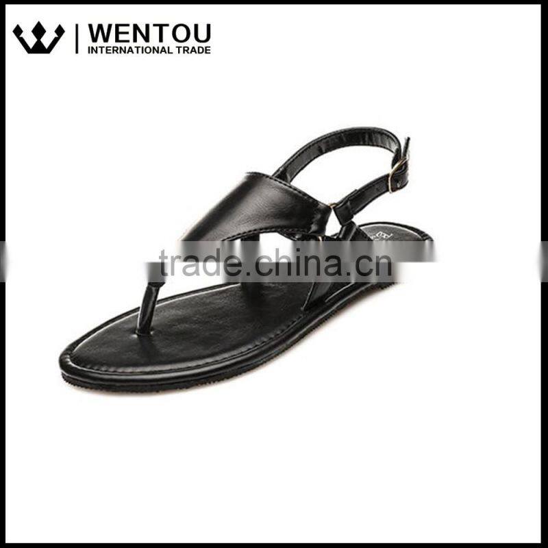 New Womens T-Strap Flat Flip Flop Monogrammed Sandals