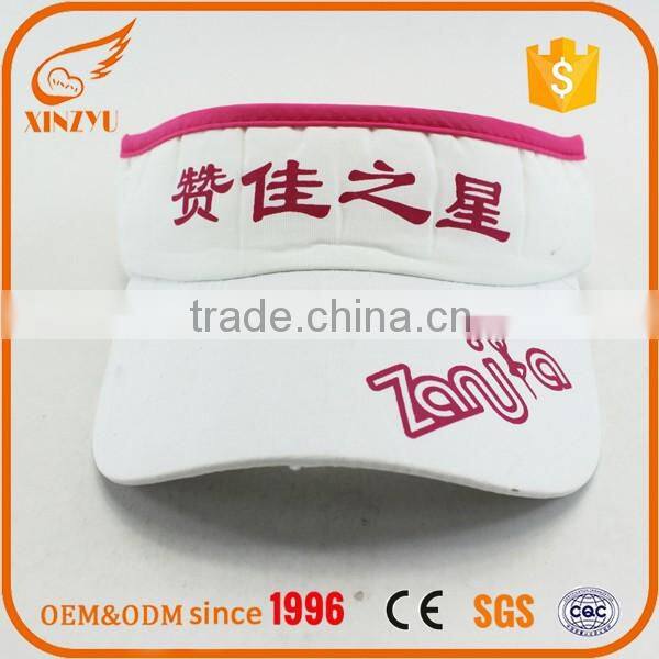 logo custom flair hair wholesale funny sun visor hats