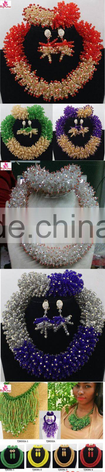 Dedicated coral beads necklace jewelry set/aso ebi jewelry set/fashion jewelry for women