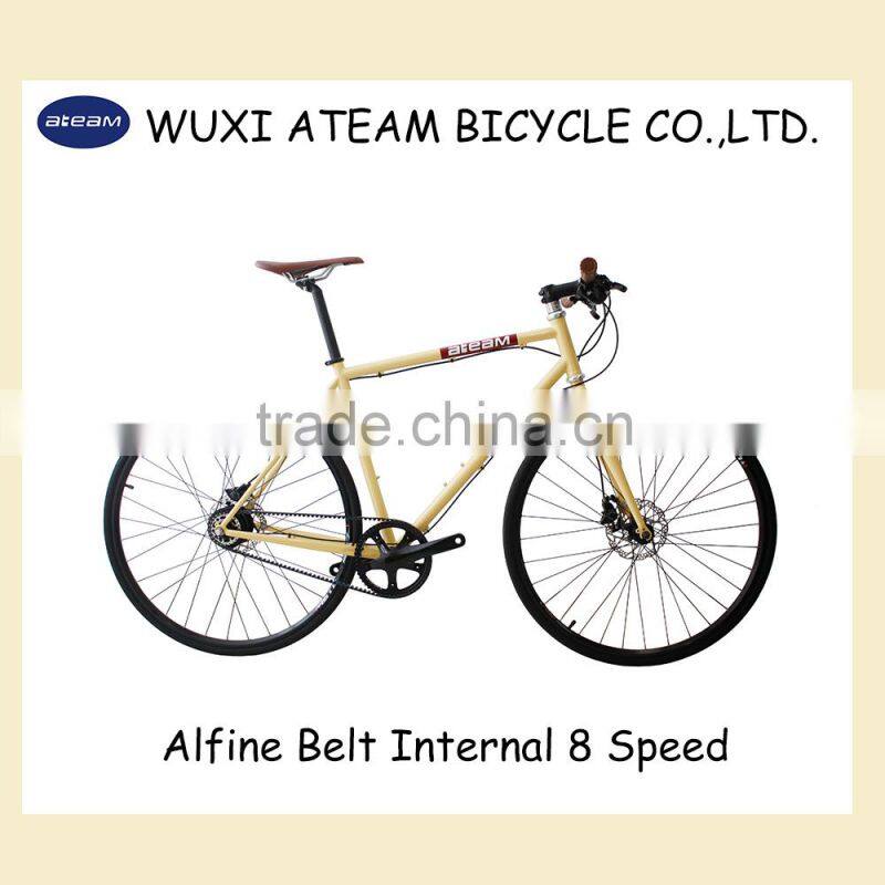 2015 Women Beige 700C Vintage 9 Speed City Bike