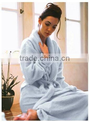 Wholesale plush microfiber bathrobe